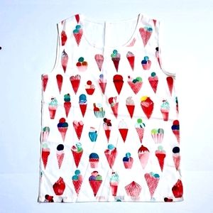 Summer Ice Cream Sheer Tank Top